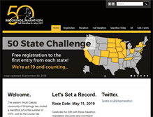 Tablet Screenshot of brookingsmarathon.com